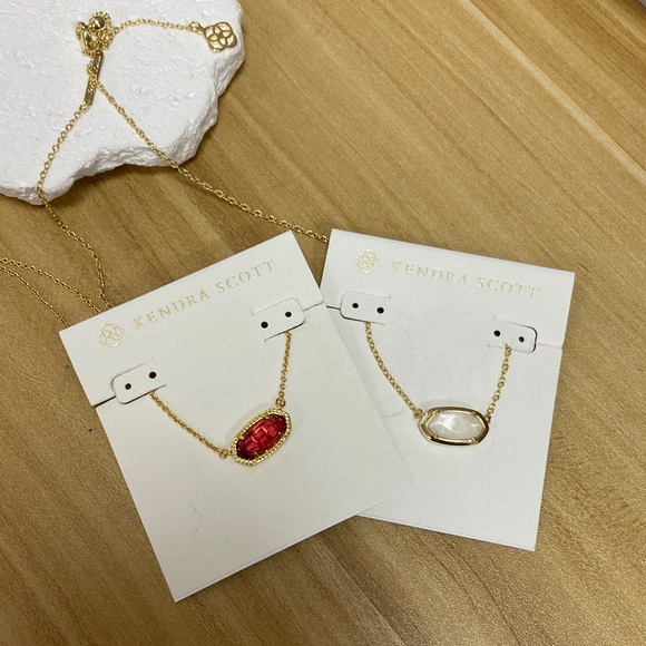 Kendra Scott Gold Necklaces with Pink and White Stones - Picture 4 of 4